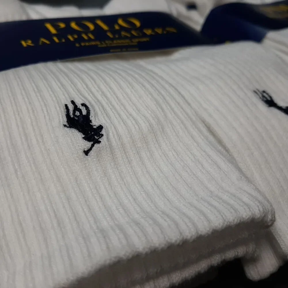 Polo Ralph Lauren Socks Mens White 6 Pairs Classic Sport PRL ZP821005PK6N BUNDLE